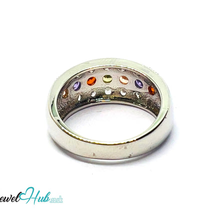 ✨ Golden Harmony Ring – Premium Copper · White K Plated · UK O · US 7.5 · UK S · US 9.5 · Gemstone Bloom CT