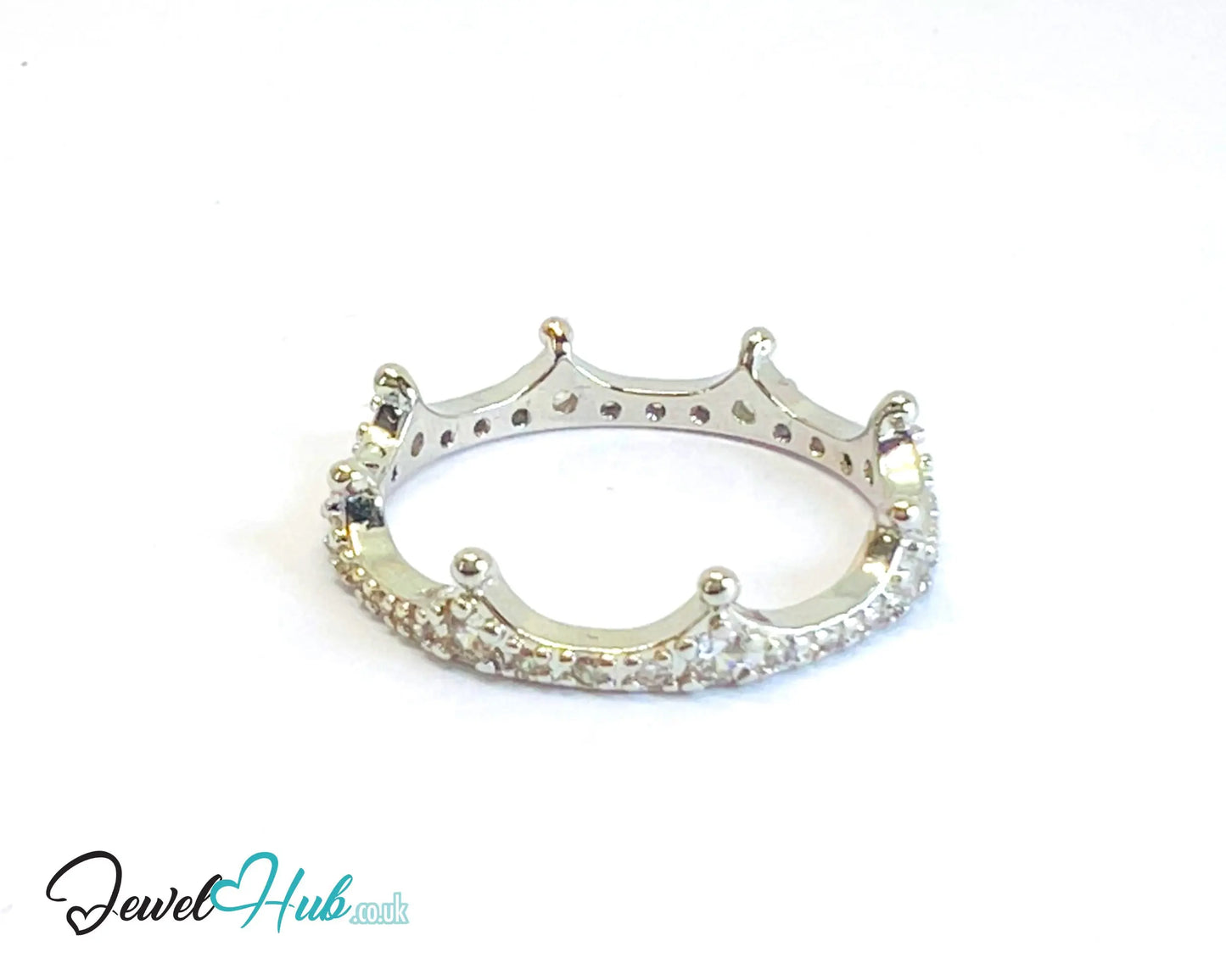 🔱 Crown Bloom Ring – Premium Copper · White/Gold K Plated · UK M · US 6.5 · UK S · US 9.5 · CZ Halo Cluster CT