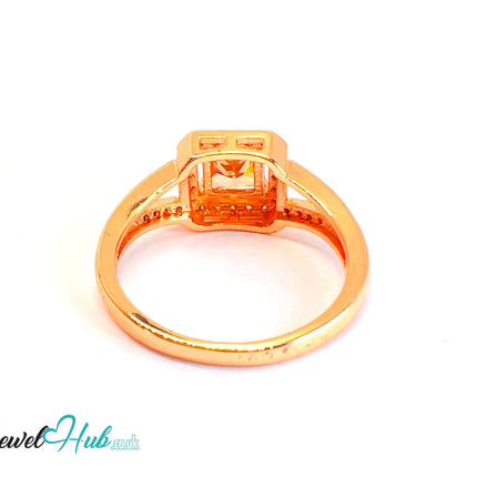 🔱 Solar Bloom Ring – Premium Copper · Rose Gold Plated · UK L · US 6 · Orange Gemstone Focus CT