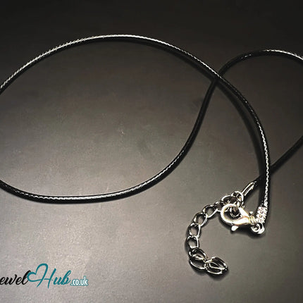 🖤 ShadowThread Necklace – Noir Faux Plain Leather Cord | Minimalist Layering Essential CT