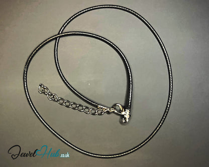 🖤 ShadowThread Necklace – Noir Faux Plain Leather Cord | Minimalist Layering Essential