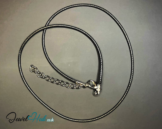 🖤 ShadowThread Necklace – Noir Faux Plain Leather Cord | Minimalist Layering Essential