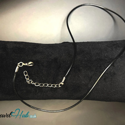 🖤 ShadowThread Necklace – Noir Faux Plain Leather Cord | Minimalist Layering Essential CT