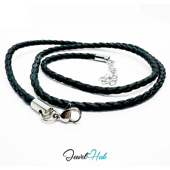 ShadowThread Luxe – Fashion Jewelry Necklace in Faux Braided Leather with Adjustable Clasp CT