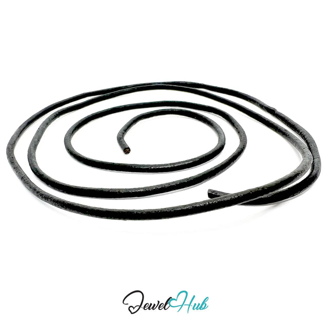 ShadowThread Longline – Noir Faux Leather Cord for Jewellery Making CT