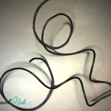 🖤 ShadowThread Longline – Noir Faux Plain Leather Cord Necklace | Minimalist Statement Layer CT