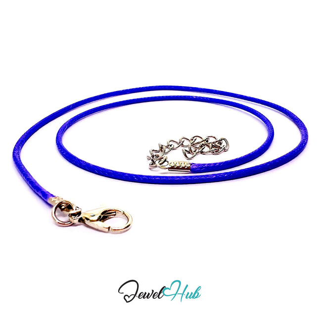 Purple Faux Leather Cord Necklace – 40cm Layering Base (Silver Clasp) CT