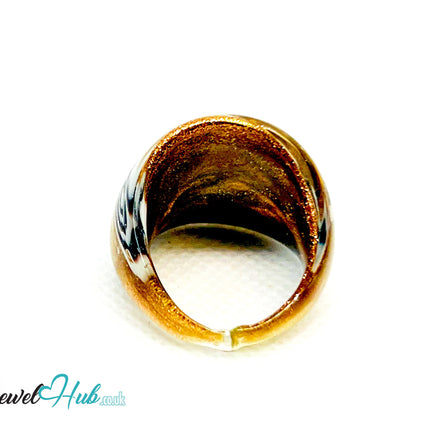 OrbitGlow 🌀 Glass Ring – UK P · US 8 · Giant Series · Handcrafted Glass CT
