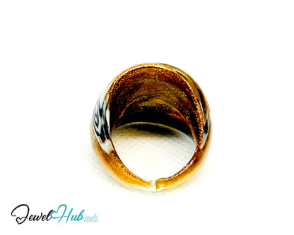 🌀 OrbitGlow Glass Ring – UK P · US 8 · Giant Series · Handcrafted Glass CT