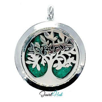 Tree of Clarity Stainless Steel Aromatherapy Pendant