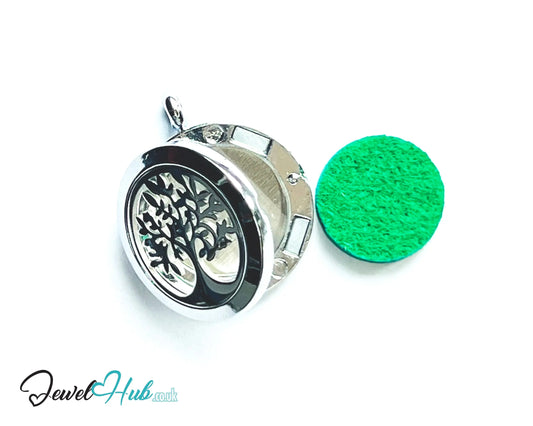 🌿 Tree of Clarity – Stainless Steel Aromatherapy Pendant for Mental Focus & Renewal EM