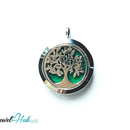 🌿 Tree of Clarity – Stainless Steel Aromatherapy Pendant for Mental Focus & Renewal EM