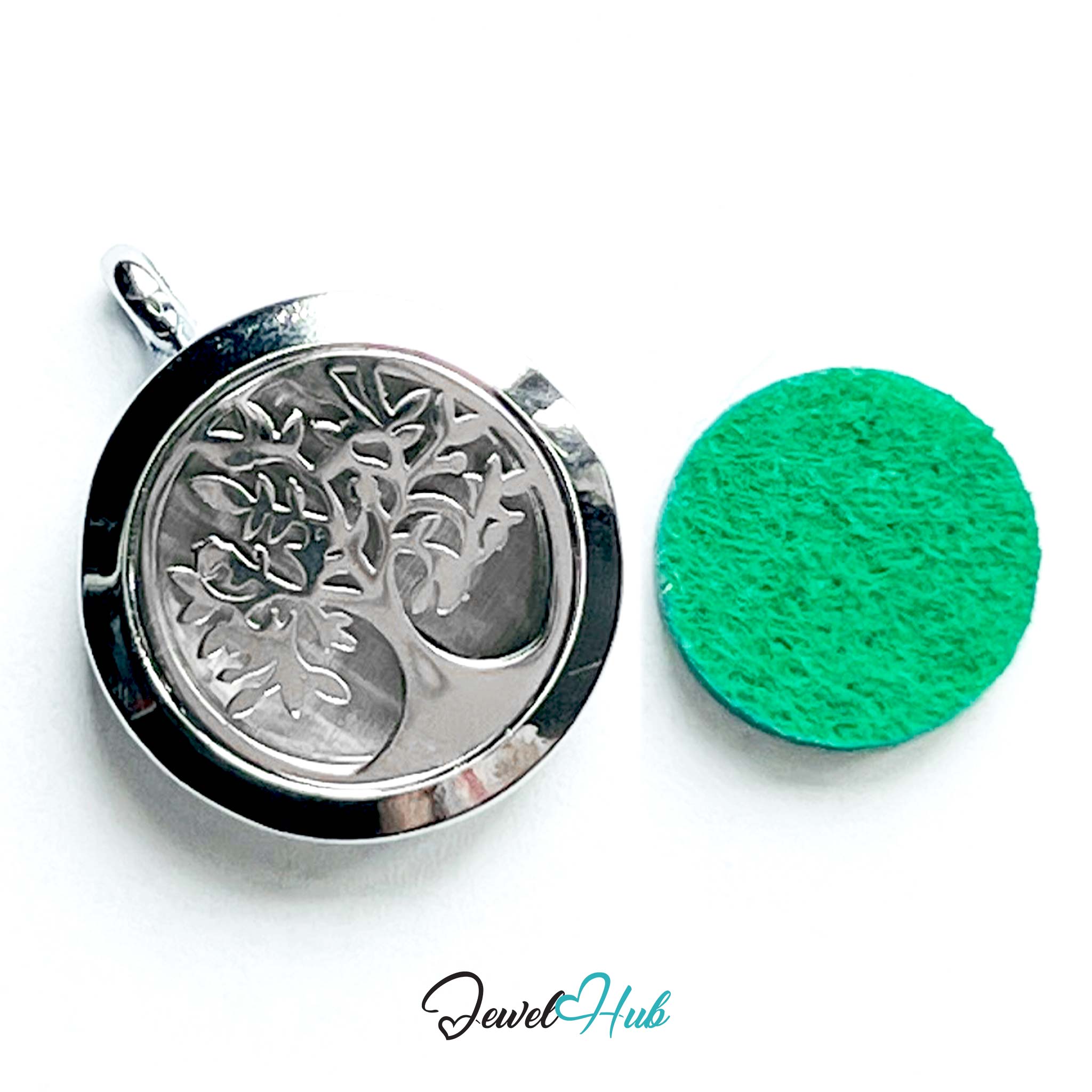 Tree of Clarity Stainless Steel Aromatherapy Pendant