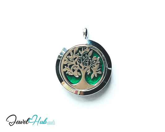 🌿 Tree of Clarity – Stainless Steel Aromatherapy Pendant for Mental Focus & Renewal EM