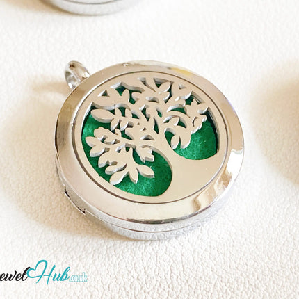 🌿 Tree of Clarity – Stainless Steel Aromatherapy Pendant for Mental Focus & Renewal EM