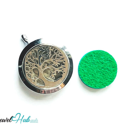 🌳 Tree of Wholeness – Stainless Steel Aromatherapy Pendant for Balance & Connection EM