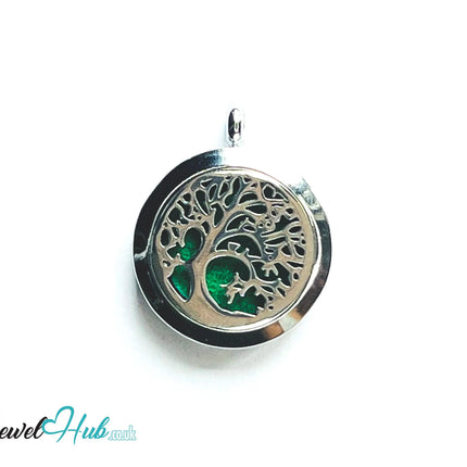 🌳 Tree of Wholeness – Stainless Steel Aromatherapy Pendant for Balance & Connection EM