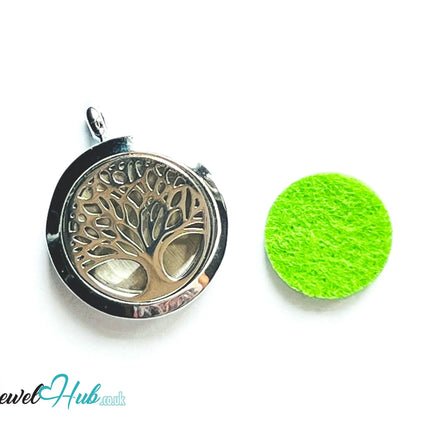 🌳 Tree of Vitality – Stainless Steel Aromatherapy Pendant for Energy & Renewal CT
