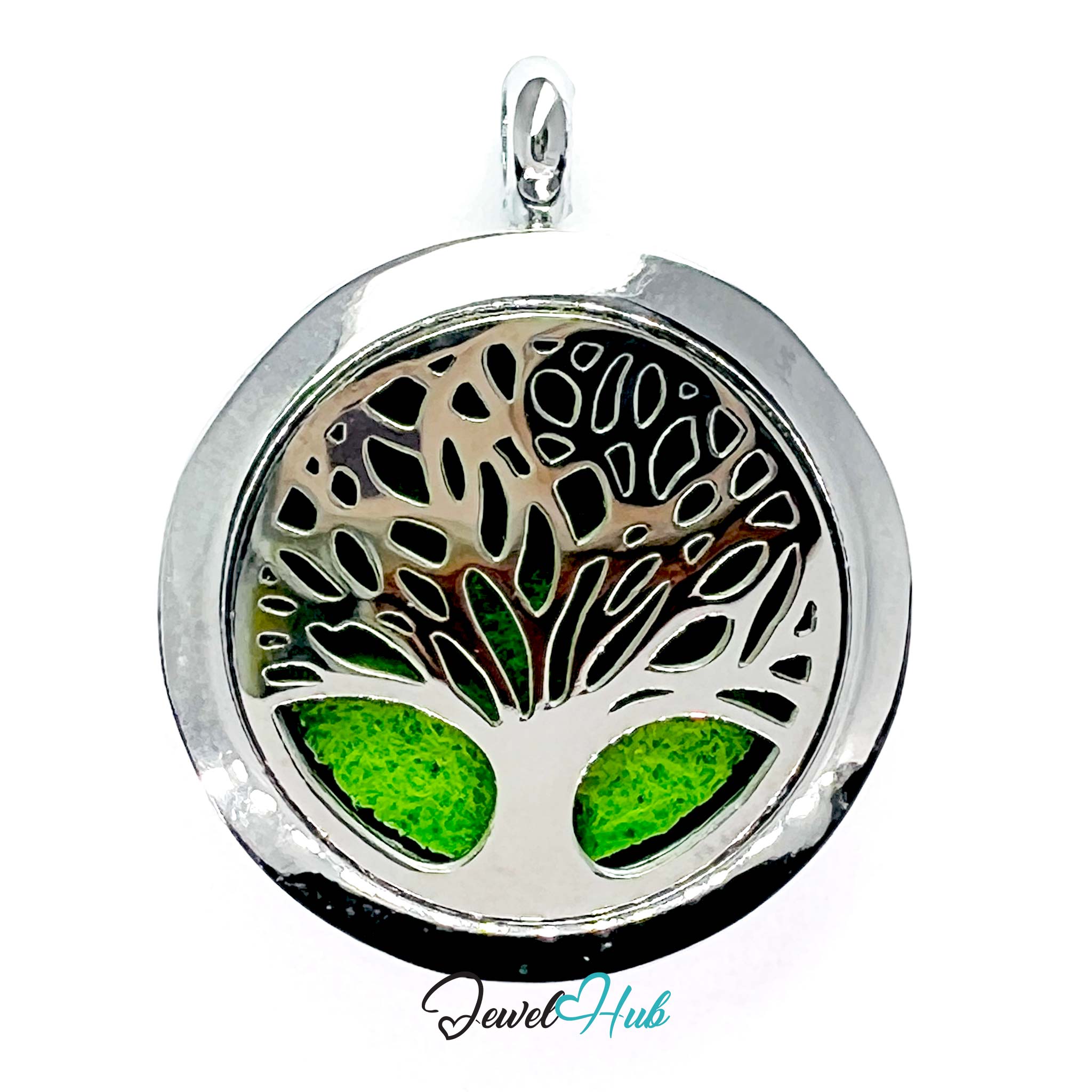 Stainless Steel Aromatherapy Pendant – Tree of Balance