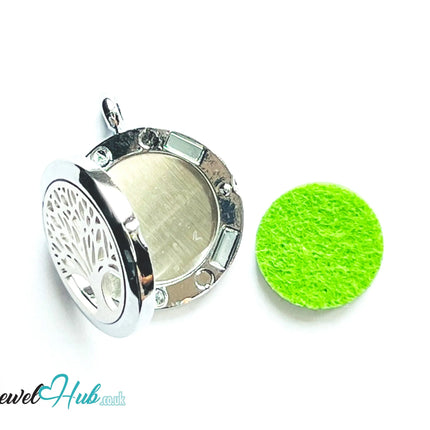 🌳 Tree of Vitality – Stainless Steel Aromatherapy Pendant for Energy & Renewal CT