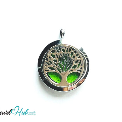 🌳 Tree of Vitality – Stainless Steel Aromatherapy Pendant for Energy & Renewal CT