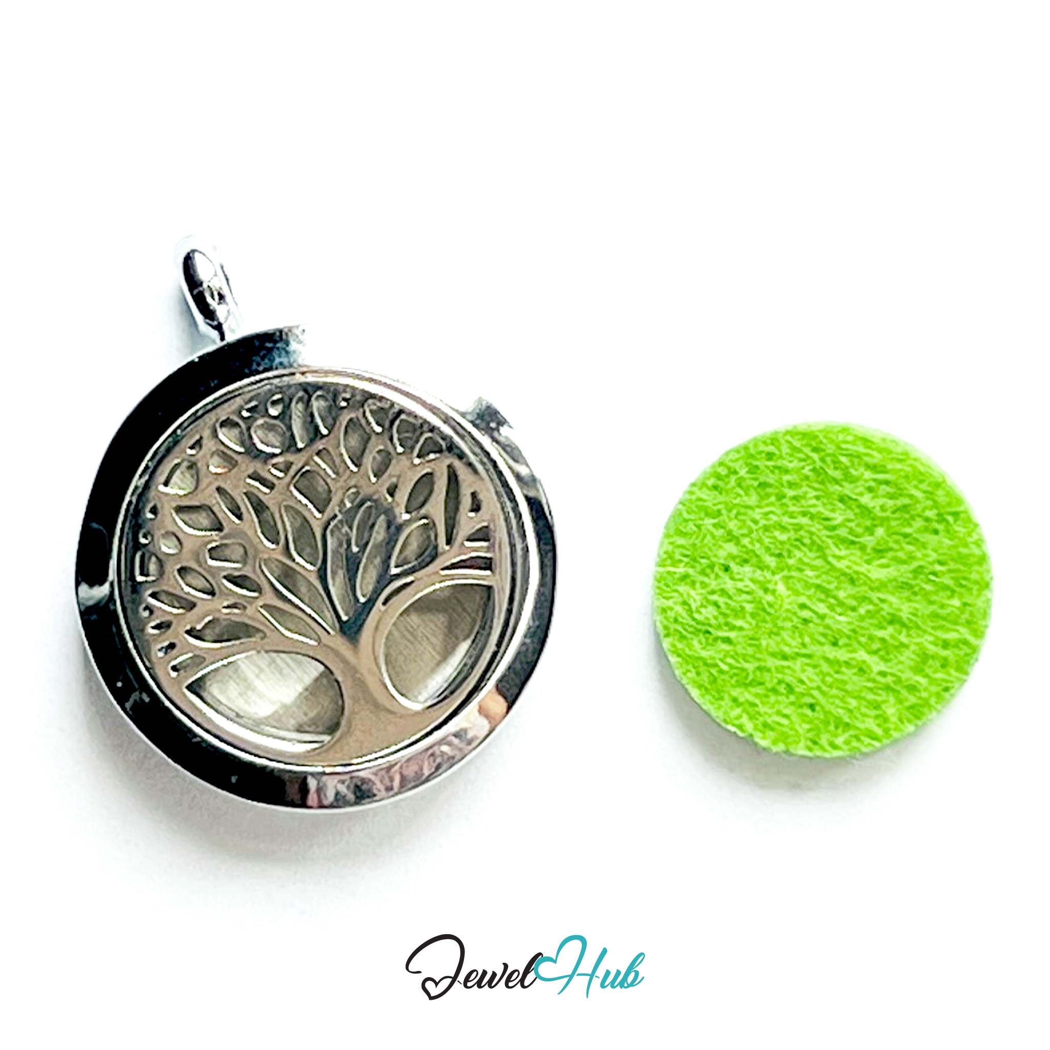 Stainless Steel Aromatherapy Pendant – Tree of Balance