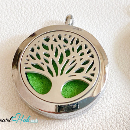 🌳 Tree of Vitality – Stainless Steel Aromatherapy Pendant for Energy & Renewal CT