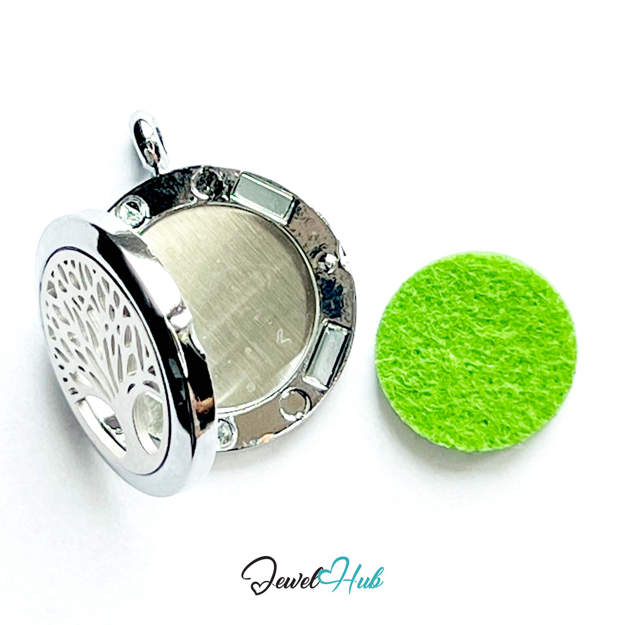 Stainless Steel Aromatherapy Pendant – Tree of Balance