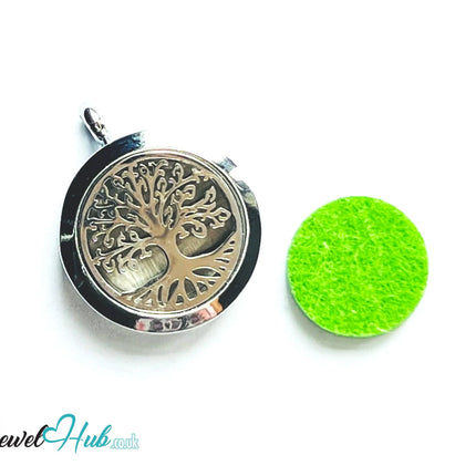 🌳 Tree of Strength – Stainless Steel Aromatherapy Pendant for Resilience & Confidence CT