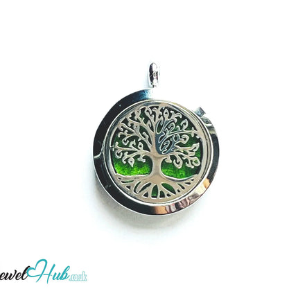 🌳 Tree of Strength – Stainless Steel Aromatherapy Pendant for Resilience & Confidence CT
