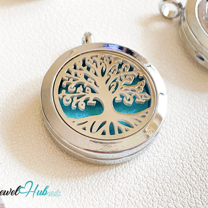 🌳 Tree of Strength – Stainless Steel Aromatherapy Pendant for Resilience & Confidence CT