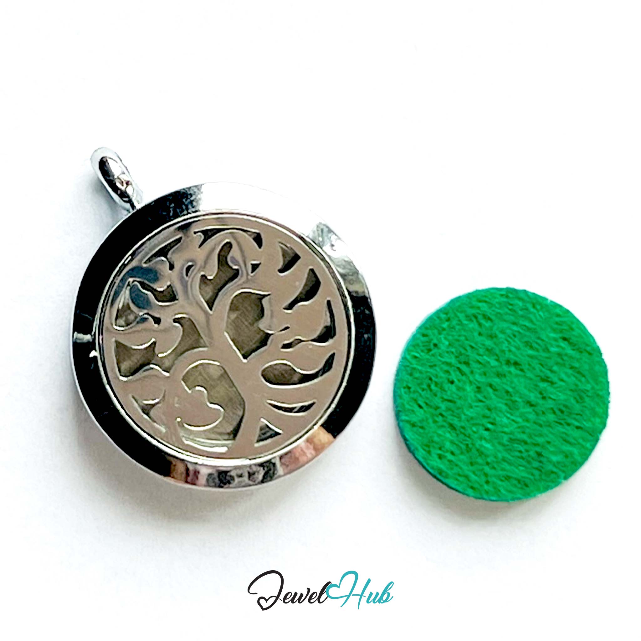 Stainless Steel Aromatherapy Pendant – Tree of Light