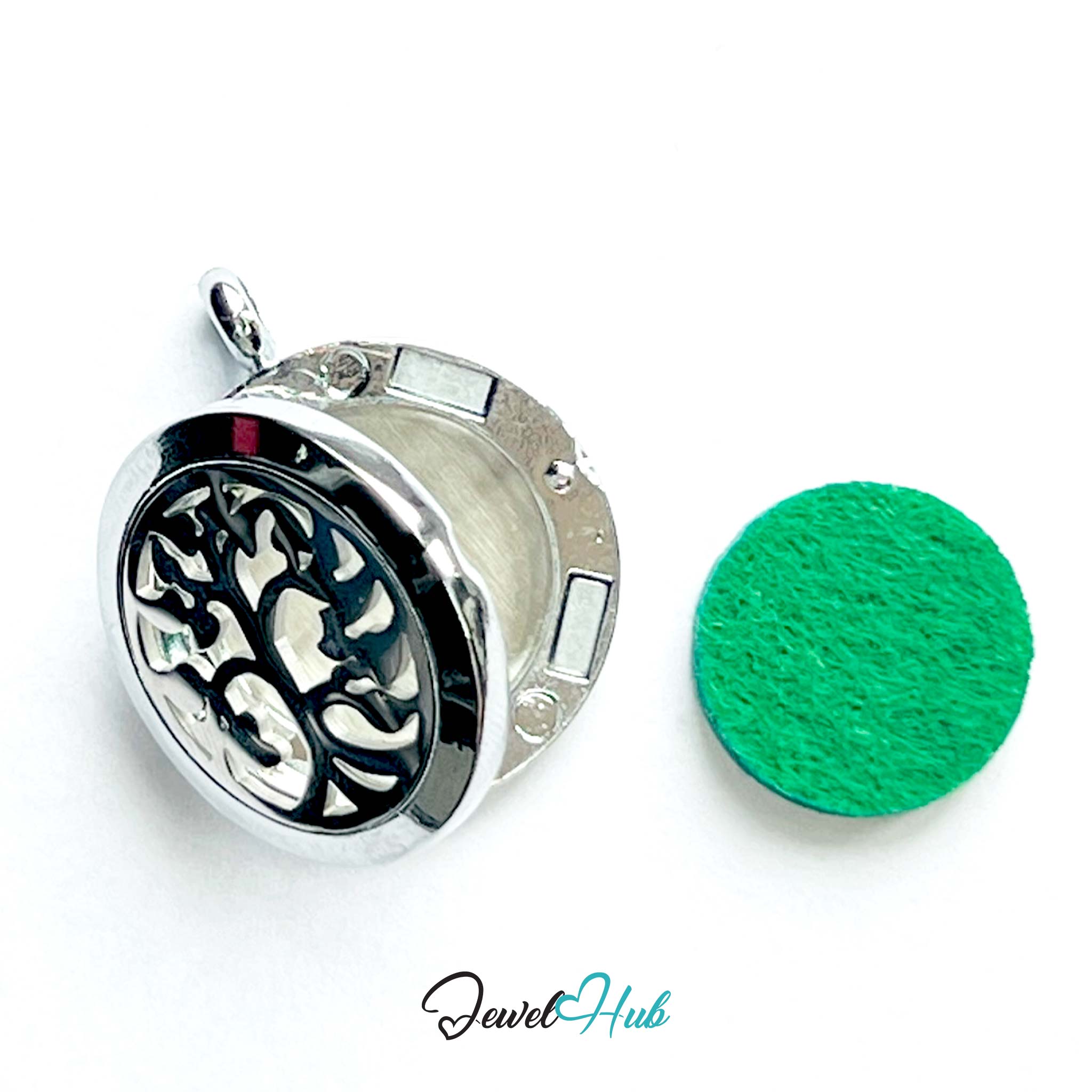 Stainless Steel Aromatherapy Pendant – Tree of Light