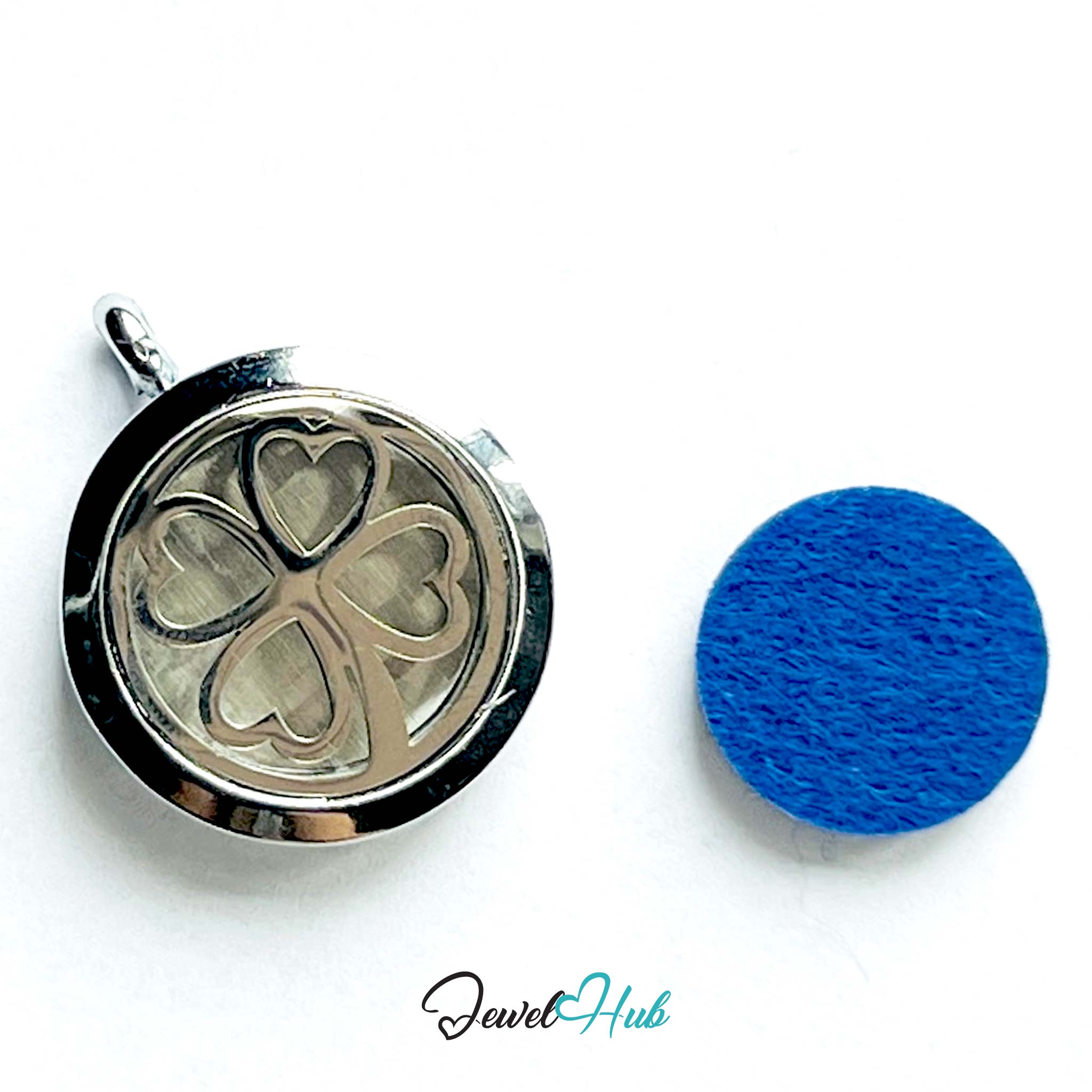 Stainless Steel Aromatherapy Pendant – Clover of Fortune