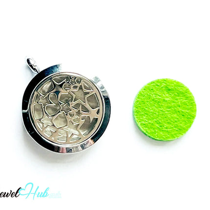 ⭐ Heart & Star – Stainless Steel Aromatherapy Pendant for Dreams & Devotion CT