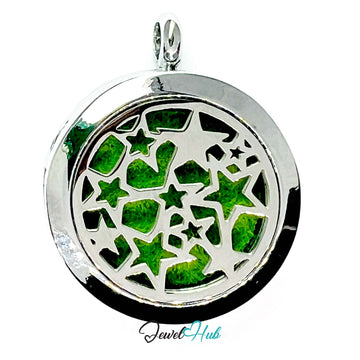 Stainless Steel Aromatherapy Pendant – Heart & Star for Dreams