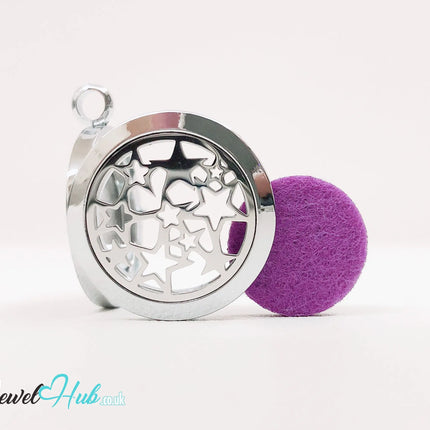 ⭐ Heart & Star – Stainless Steel Aromatherapy Pendant for Dreams & Devotion CT