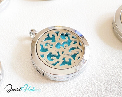 🌀 Lotus Drift – Stainless Steel Aromatherapy Pendant for Calm & Centering CT