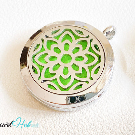 🌿 Celestial Bloom – Stainless Steel Aromatherapy Pendant for Harmony & Light CT
