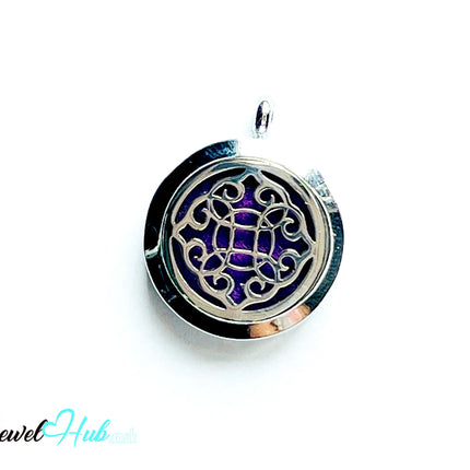 🌀 Ornamental Aura – Stainless Steel Aromatherapy Pendant for Elegance & Centering CT