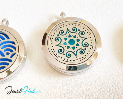🌼 Radiant Bloom – Stainless Steel Aromatherapy Pendant for Clarity & Positivity CT