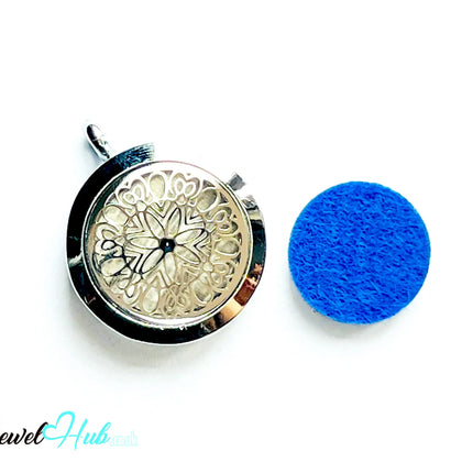 🌸 Tranquil Mandala – Stainless Steel Aromatherapy Pendant for Peace & Clarity CT