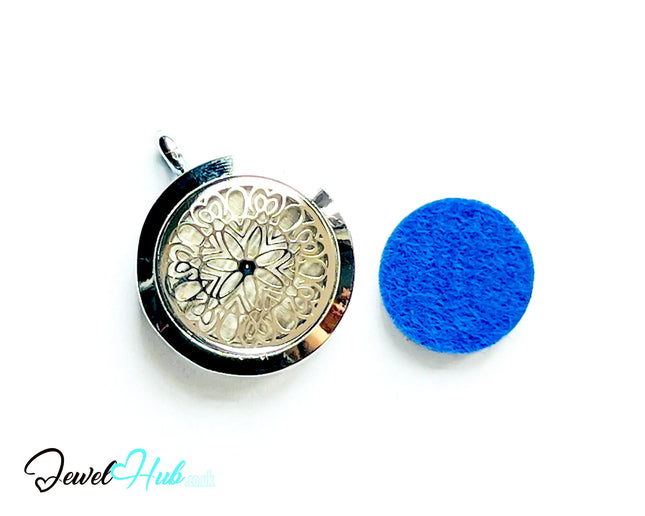 🌸 Tranquil Mandala – Stainless Steel Aromatherapy Pendant for Peace & Clarity CT