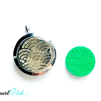 🌊 Verdant Flow – Stainless Steel Aromatherapy Pendant for Renewal & Breathwork CT