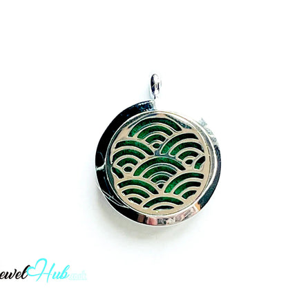 🌊 Verdant Flow – Stainless Steel Aromatherapy Pendant for Renewal & Breathwork CT