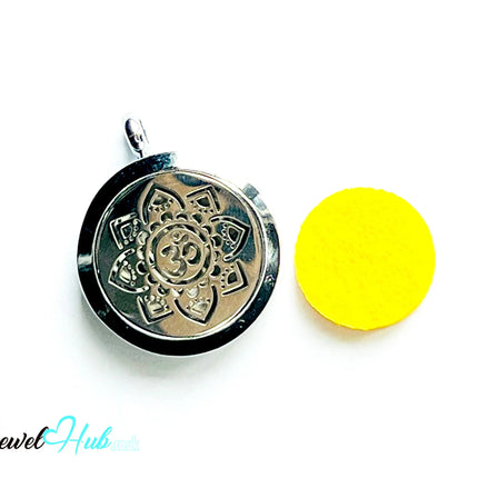 🕉️ Om Radiance – Stainless Steel Aromatherapy Pendant for Presence & Intuition CT
