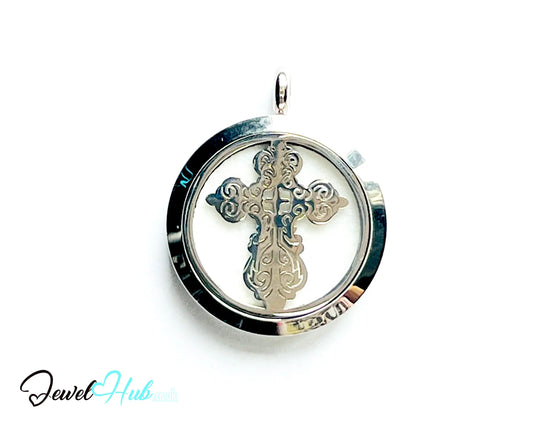 ✝️ Sacred Grace – Stainless Steel Aromatherapy Pendant for Faith & Inner Peace CT