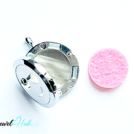 😎 Smiley Cool v1 – Stainless Steel Aromatherapy Pendant for Fun & Feel-Good Vibes CT