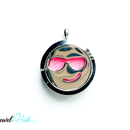 😎 Smiley Cool v1 – Stainless Steel Aromatherapy Pendant for Fun & Feel-Good Vibes CT