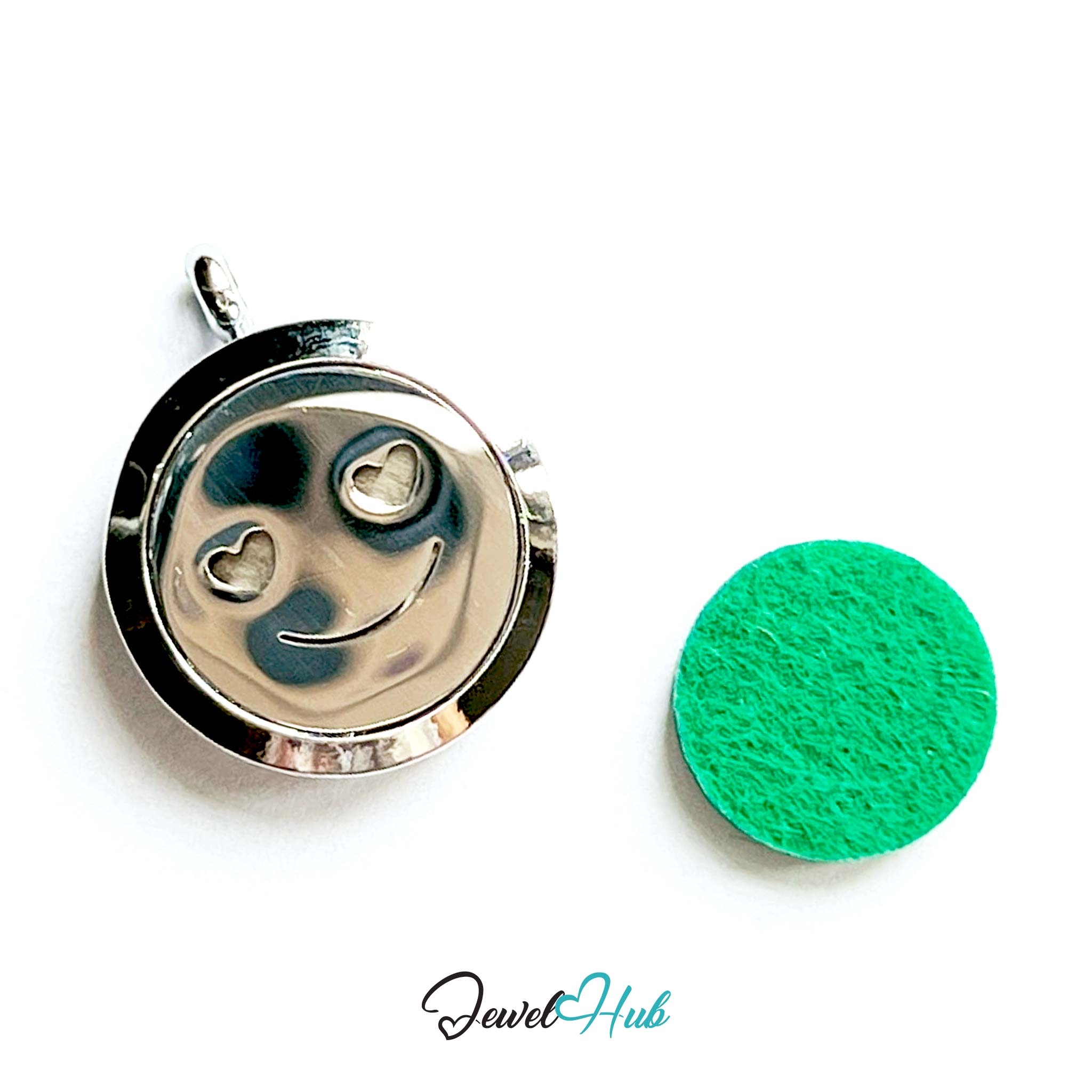 Stainless Steel Aromatherapy Pendant – Love Smiley Face